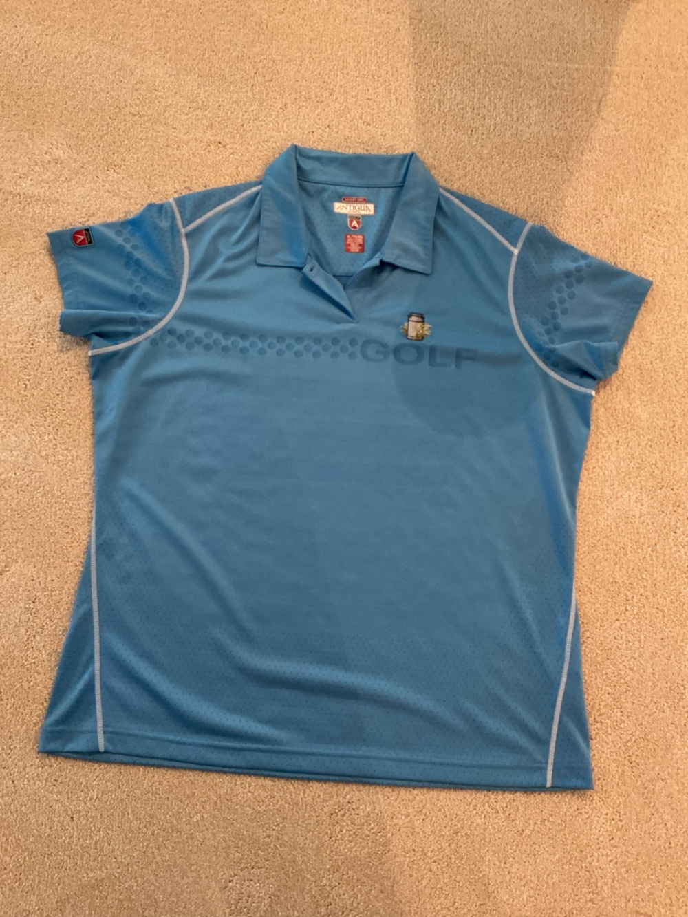 Antigua Light Blue Women's Golf Polo
